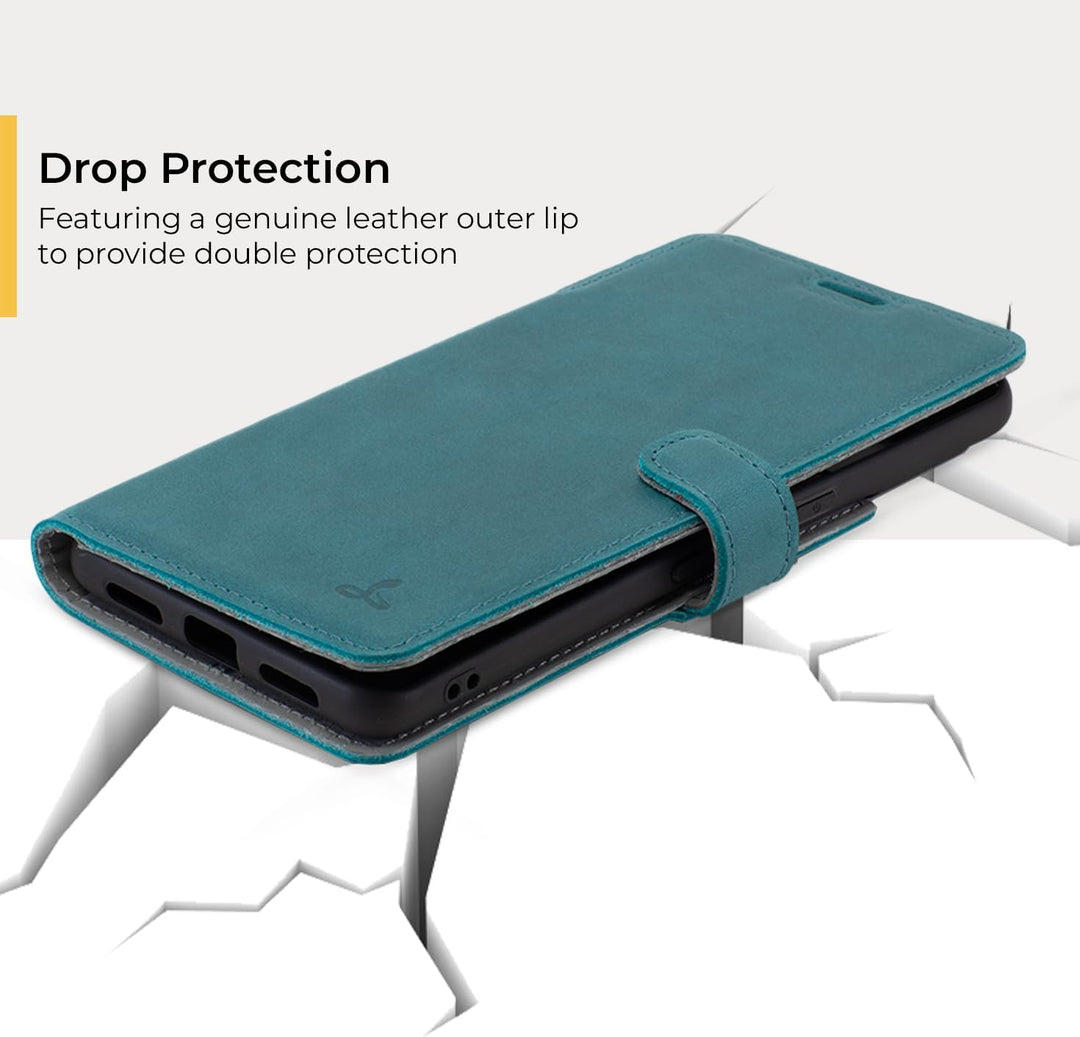 Snakehive Schutzhülle/Klapphülle echt Lederhülle mit Standfunktion, Handmade in Europa für Google Pi