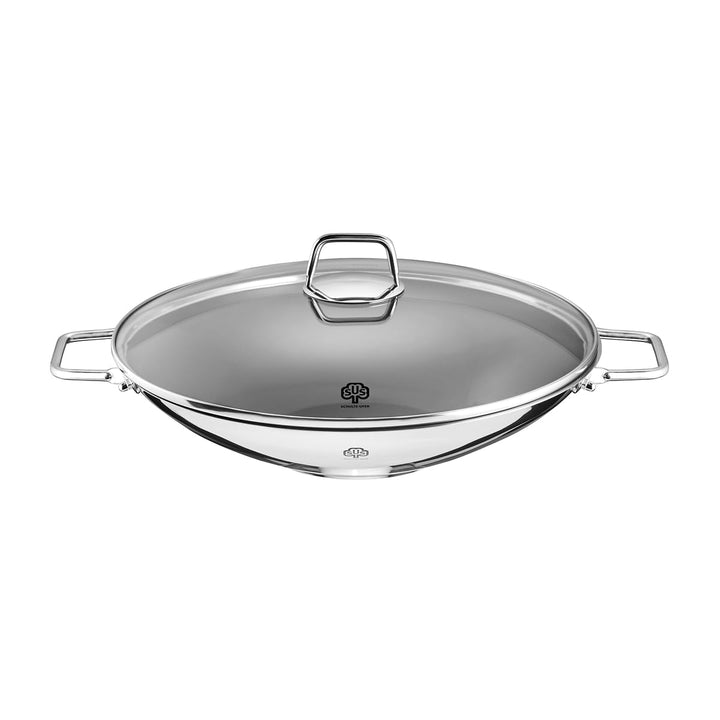 Schulte-Ufer 66520-34 Wok Wega beschichtet, inkl. Zubehör, 34 cm, 4,50 l, Antihaft