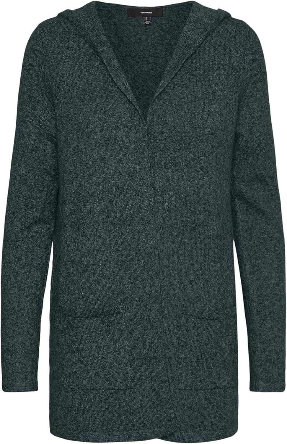 VERO MODA Damen Vmdoffy Ls Open Hood Cardigan Ga Noos Strickjacke, Woodrose/Detail:melange