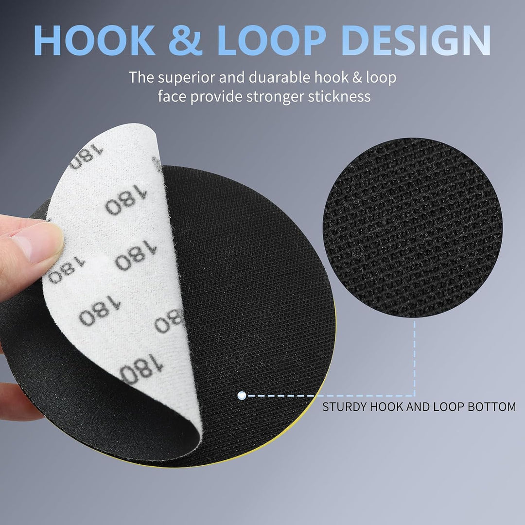 VIBRATITE 40 Stück 125mm Nass Trocken Schleifpapier Feine Körnung 80 bis 7000 Korn Sortiment mit Sch