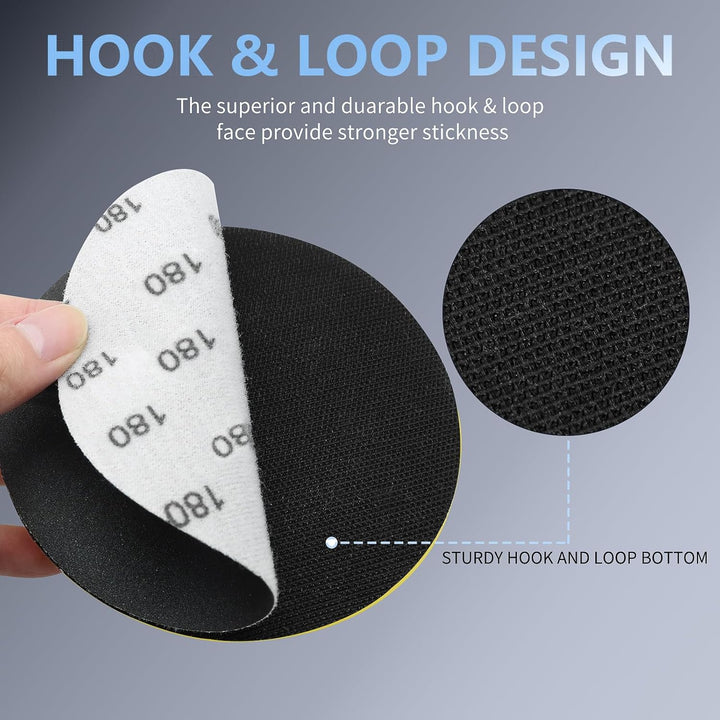 VIBRATITE 40 Stück 125mm Nass Trocken Schleifpapier Feine Körnung 80 bis 7000 Korn Sortiment mit Sch