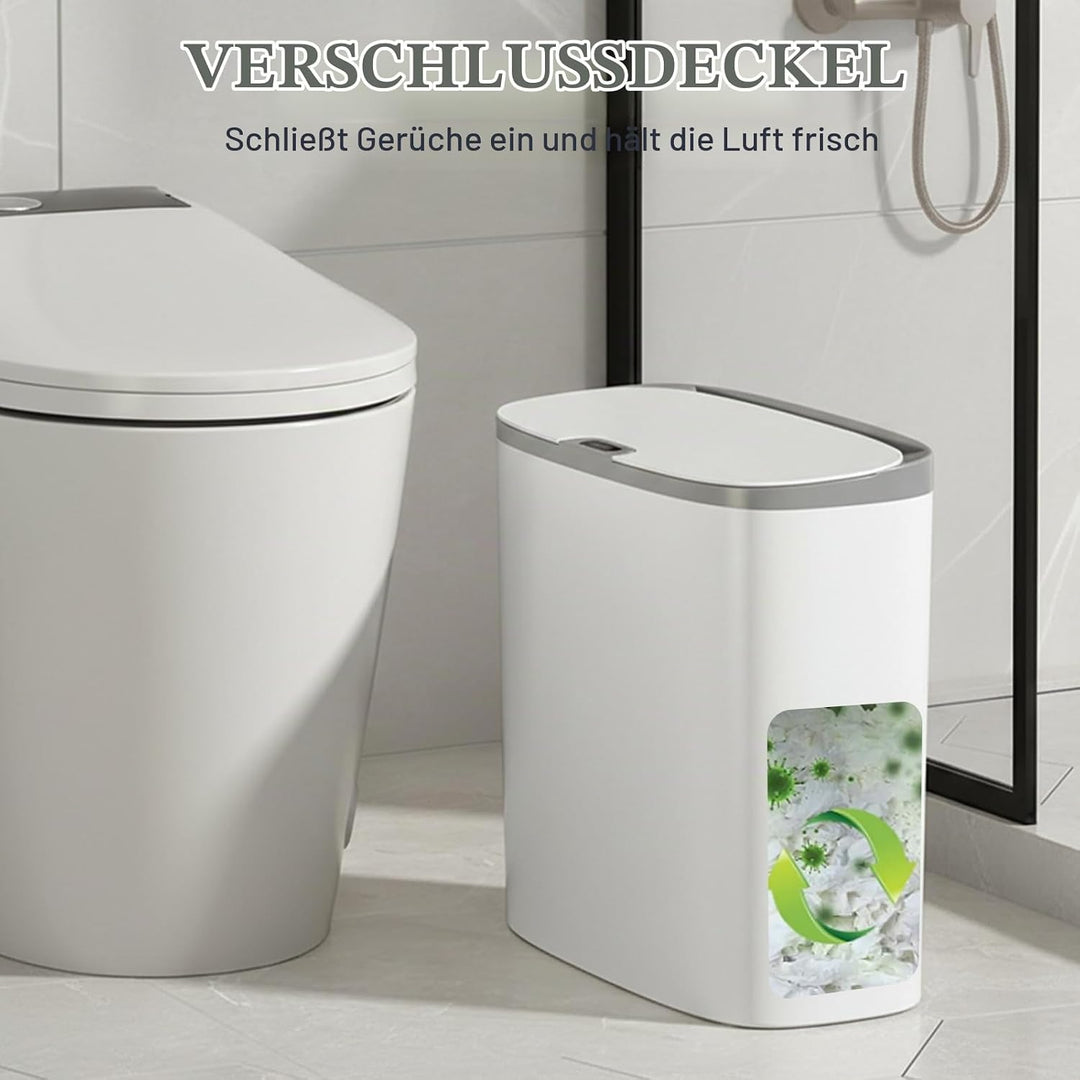 Automatischer Mülleimer 12L mit Sensor – Wandmontage &amp; Freistehend, Elektrischer Abfalleimer mit Dec