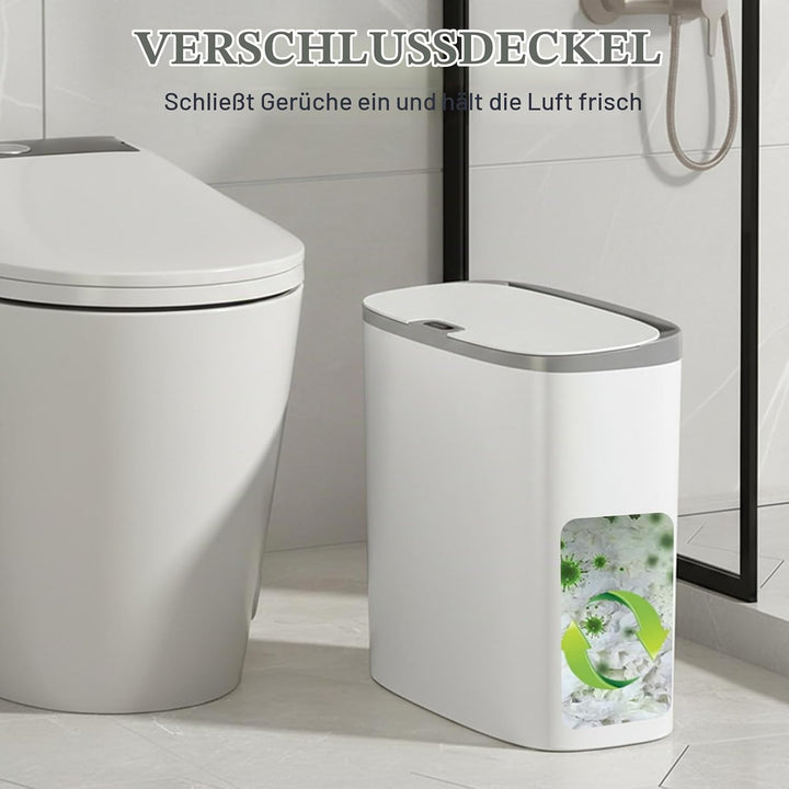 Automatischer Mülleimer 12L mit Sensor – Wandmontage &amp; Freistehend, Elektrischer Abfalleimer mit Dec