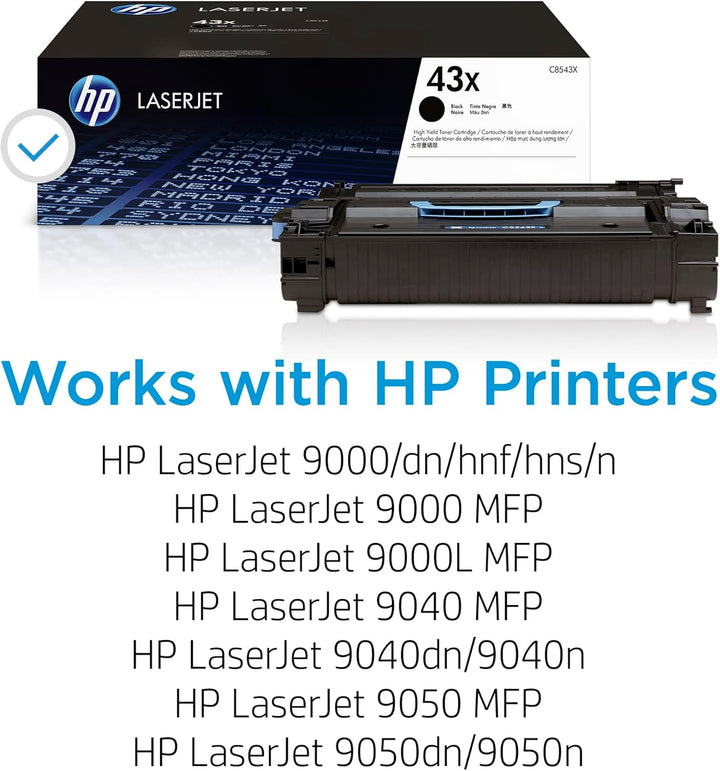HP 43X (C8543X) Schwarz Original Toner mit hoher Reichweite für HP Laserjet 4200, 4250, 4350