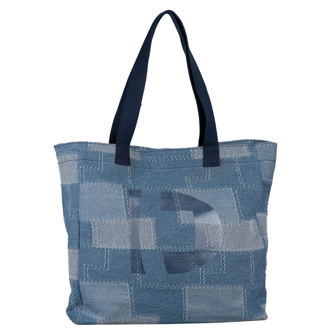 TOM TAILOR Damen Virginia Shopper mit Reisverschluss Mixed Blue, Mixed Blue