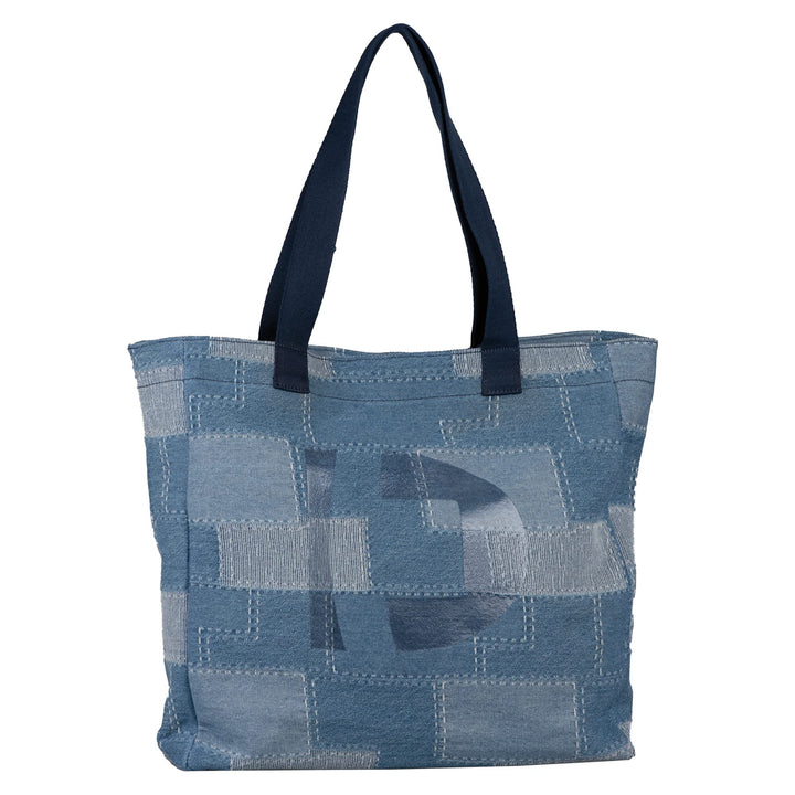 TOM TAILOR Damen Virginia Shopper mit Reisverschluss Mixed Blue, Mixed Blue