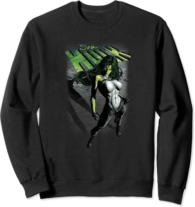 Marvel She-Hulk Shadow Comic Icon Pose Sweatshirt
