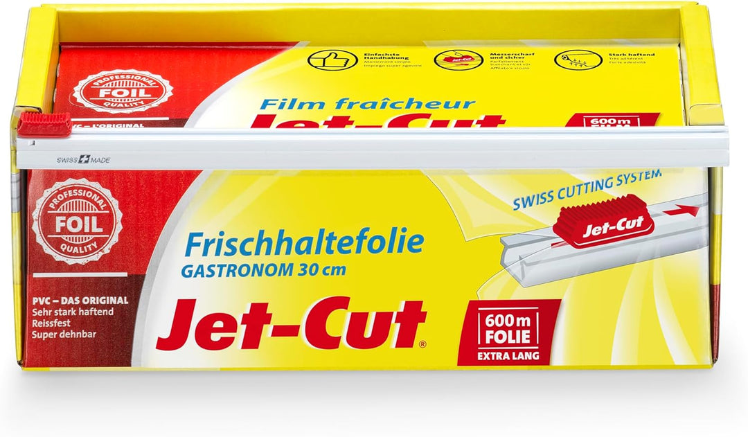 Jet-Cut Frischahltefolie zum Scheinden, Gastronomie, 30 cm x 600 m, PVC transparent