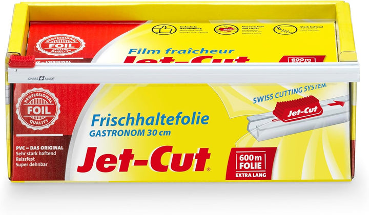 Jet-Cut Frischahltefolie zum Scheinden, Gastronomie, 30 cm x 600 m, PVC transparent