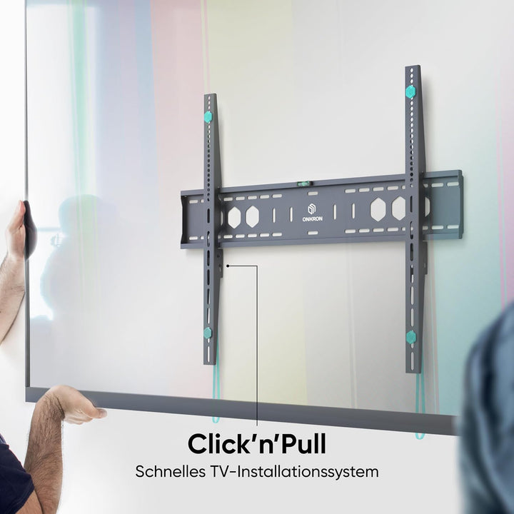 ONKRON TV Wandhalterung flach für 60-110 Zoll Fernseher bis zu 120 kg, Ultra Slim Wandhalterung Fern