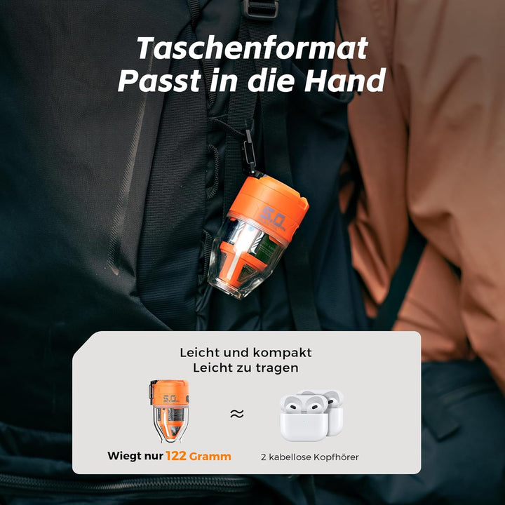 FLEXTAILGEAR MAX Pump 3 Tragbare Luftpumpe, 5,0 kPa, Beleuchtung, USB-Aufladung zum Aufblasen und En