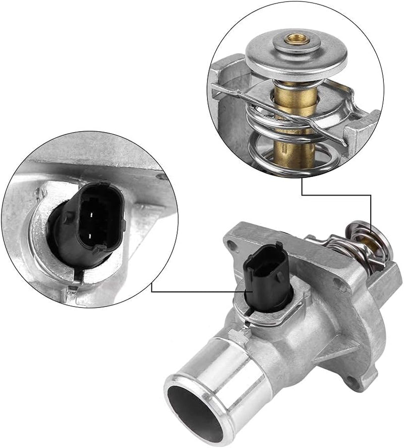 KIMISS Motorkühlmittel Thermostat mit Gehäuse,Kühlmittelthermostat 96984104 Typ 5, Typ 5