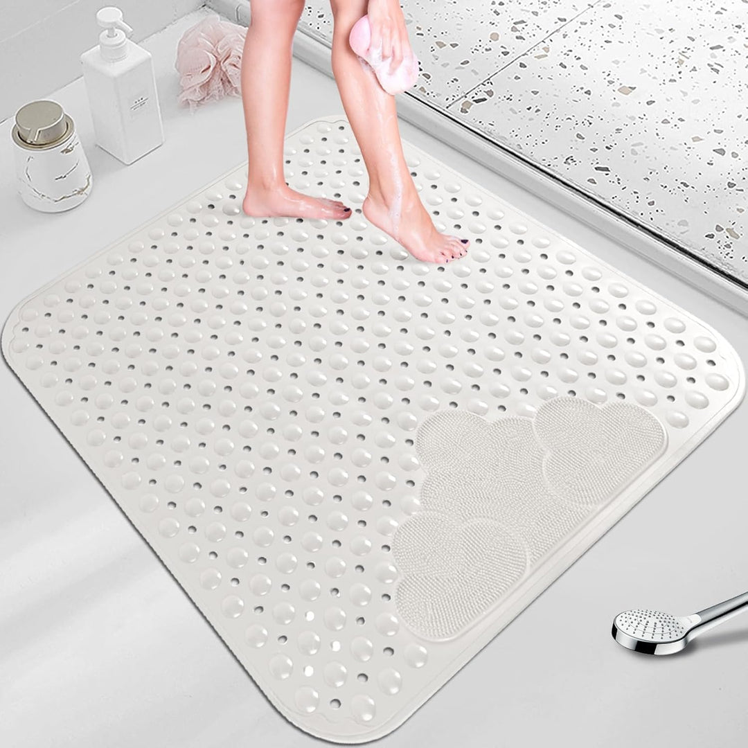 Duschmatte rutschfest 80x80cm,Antirutschmatte Dusche mit Ablauflöchern,Duscheinlage rutschfest mit S