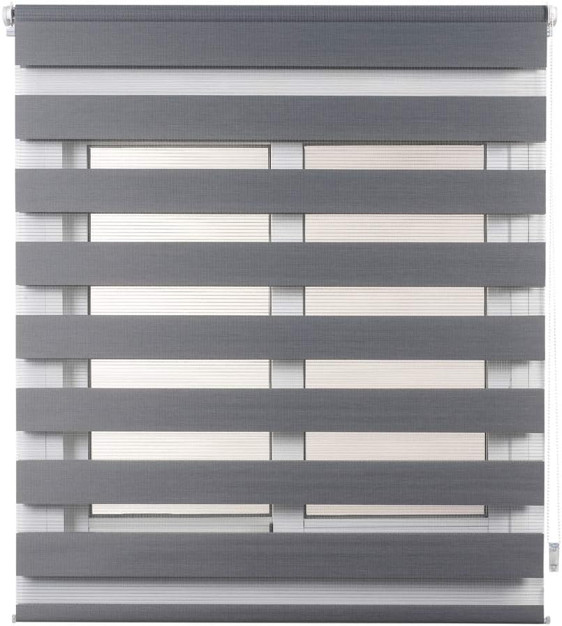 STORESDECO Doppelrollo Klemmfix ohne Bohren. Klemmrollo Einfache Montage, Zebra Rollo lichtdurchläss