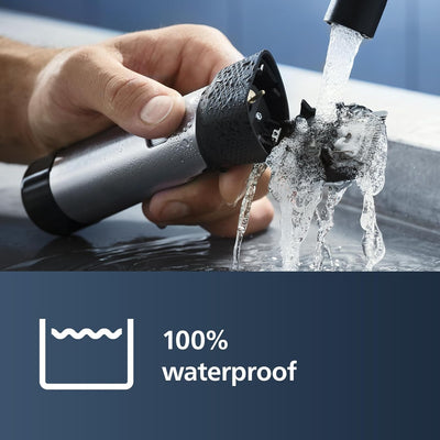 Philips Barttrimmer Series 9000 mit SteelPrecision-Technologie inkl. Bartkammaufsatz und Reiseettui