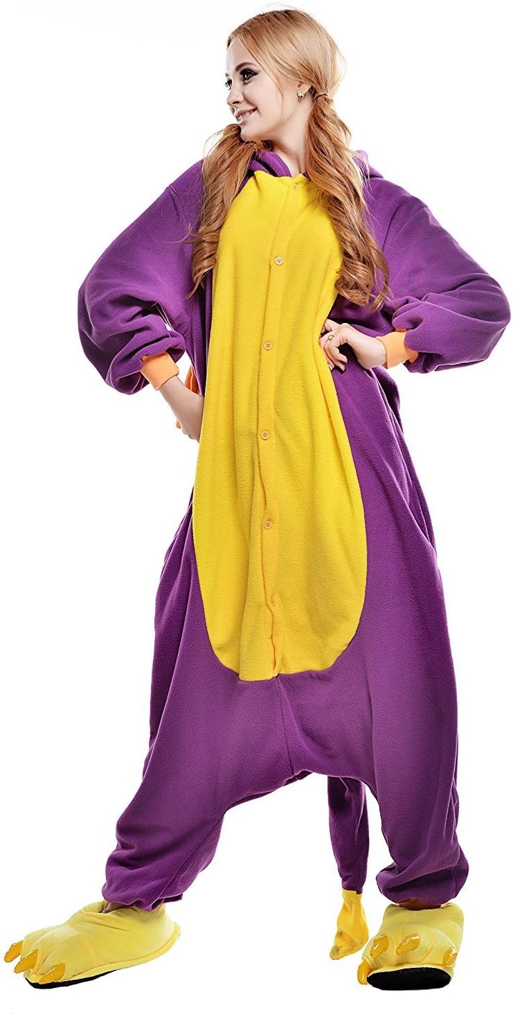 Pyjamas Onesies Cosplay Erwachsene Unisex Tiere Halloween Kostüm Kleid Loungewear M Drachen, M Drach