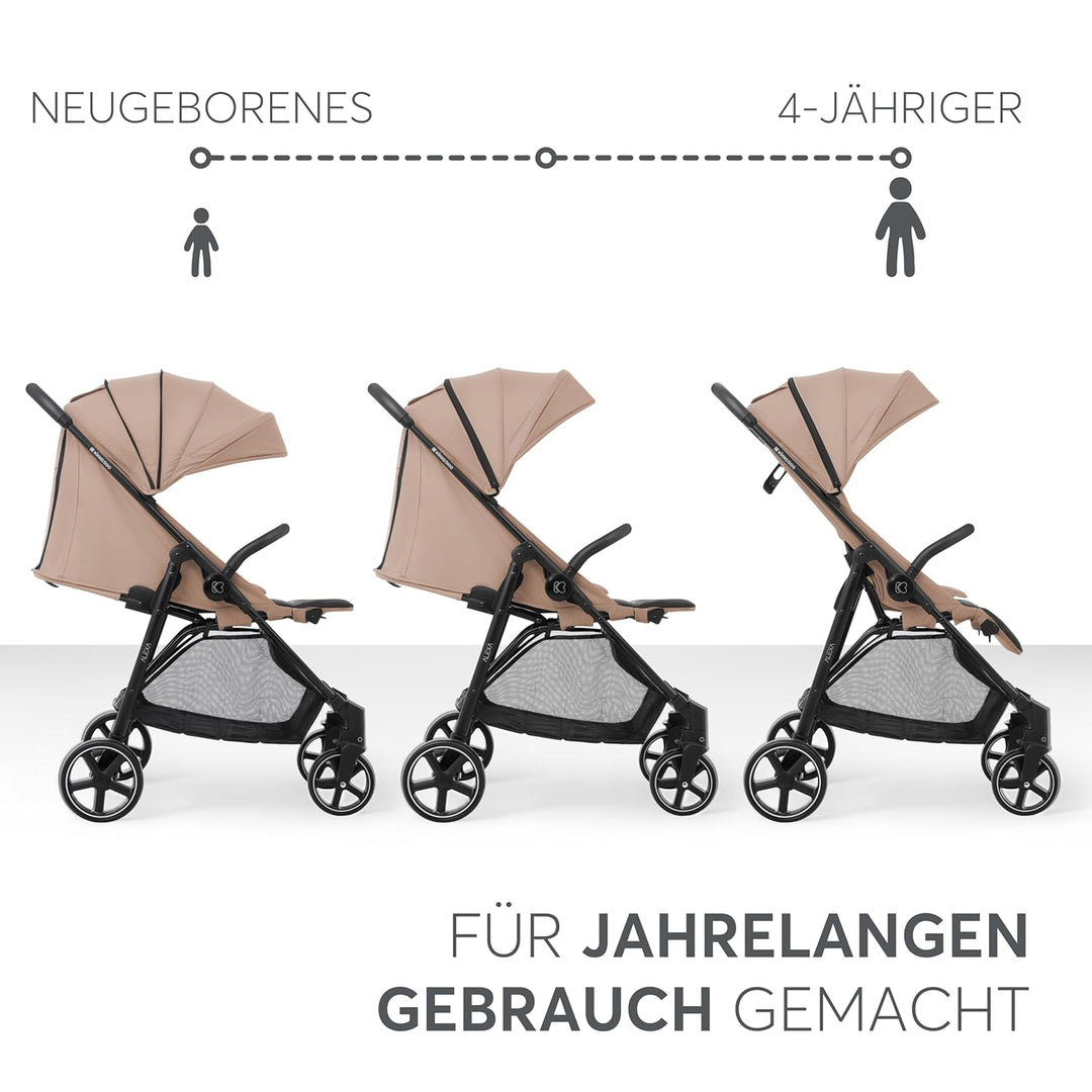 KikkaBoo Kindersportwagen ALEXA, Kinderwagen bis zu 22 kg, leicht, kompakt, einhändiges Falten, vers