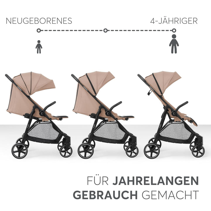 KikkaBoo Kindersportwagen ALEXA, Kinderwagen bis zu 22 kg, leicht, kompakt, einhändiges Falten, vers