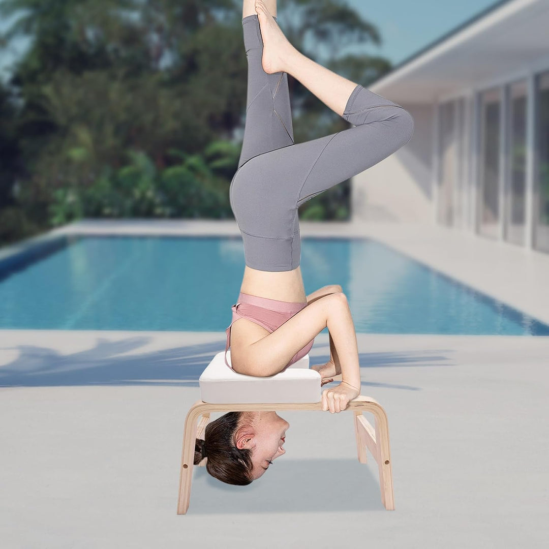 Yoga Kopfstandhocker & Inversion Bank Classic White | Simply and Safely Reverse Your Yoga | Fitnessg