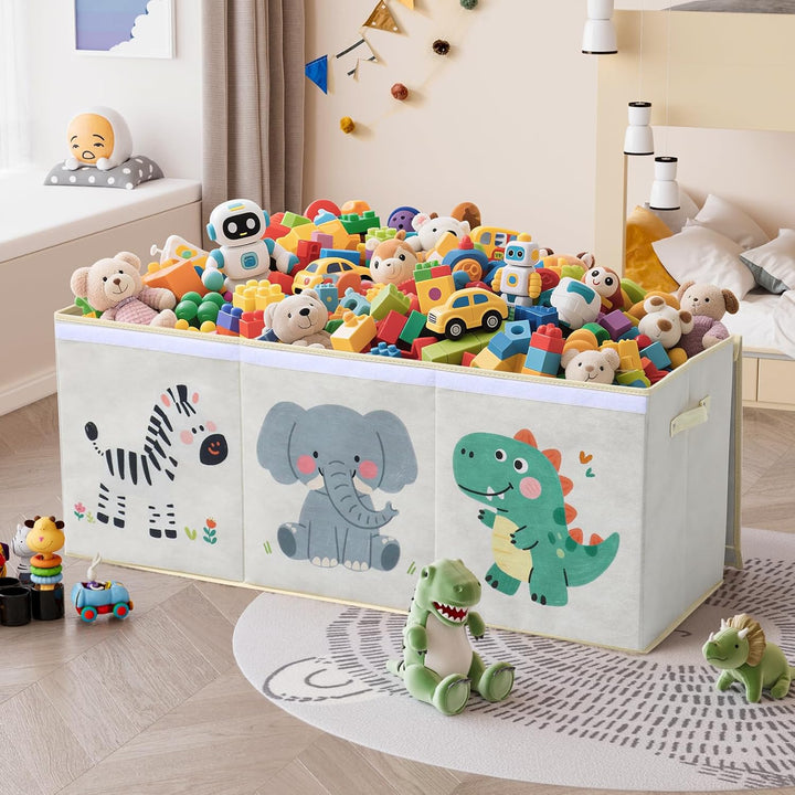ELUCHANG Aufbewahrungsbox mit Deckel Kinder, 147L Grosse Faltbare Truhen & Kisten für Kinder, Spielz