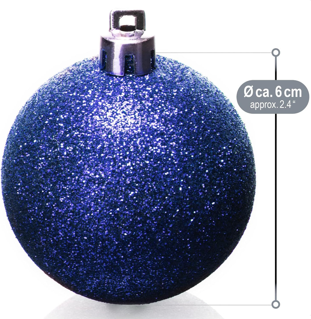 com-four® 40x Weihnachtskugeln, Christbaumkugeln bruchsicher aus Kunststoff für Weihnachten, Baumsch