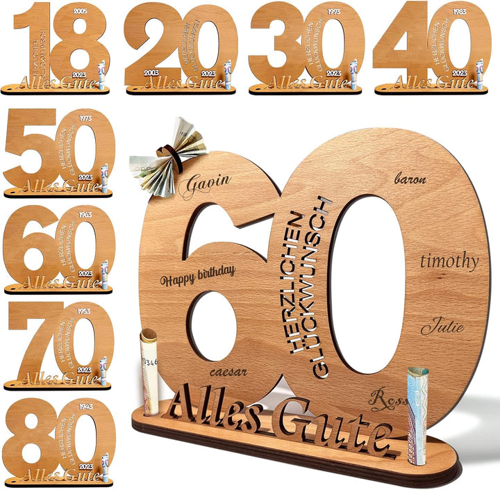 Holzschild Gästebuch Geburtstag Holz - 2023 Geburtstag Jubiläum für Jahre Mann Frau Holz Schild Gäst