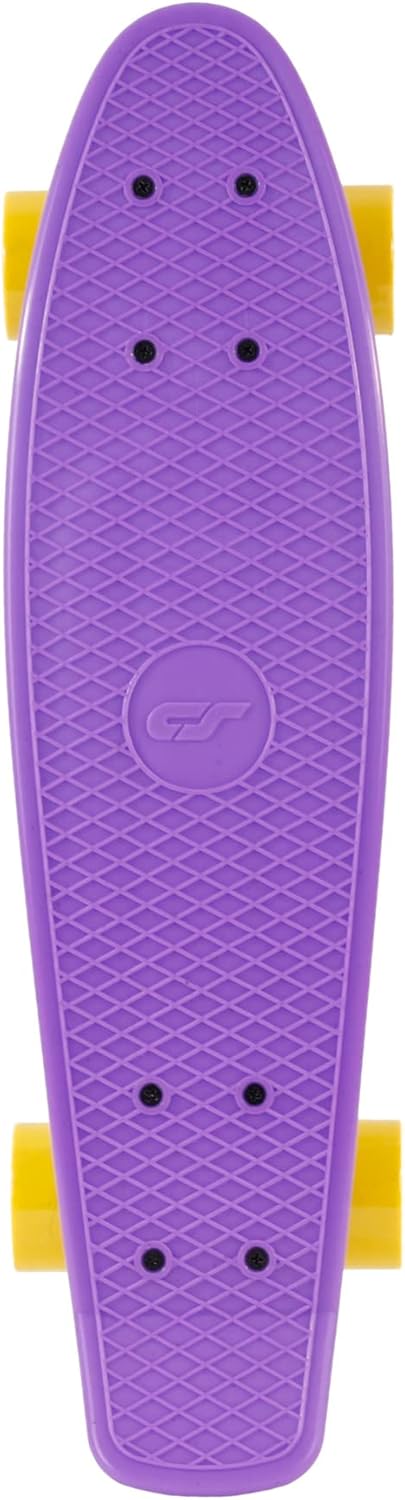 Skateboard Mini Cruiser Board, Komplettboard, Retro-Style für Kinder & Jugendliche, Komplettboard, P