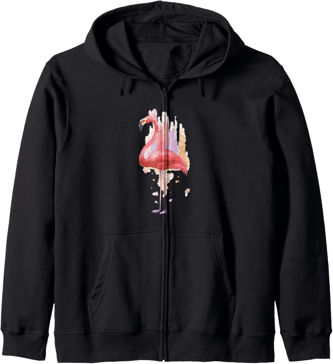Flamingo Aquarell Wasserfarbe Kapuzenjacke