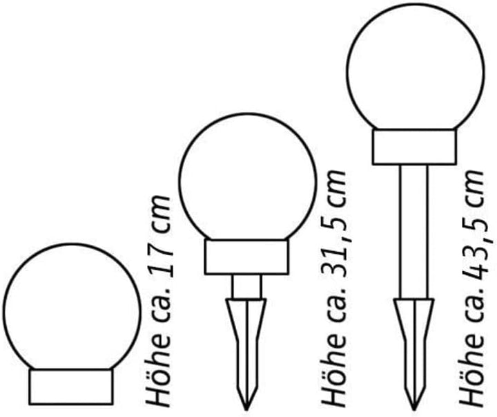 Solar Kugelleuchten 2er Set LED Gartenleuchten 3 in 1 Aussen Solarleuchten | BURI Solarleuchte mit D