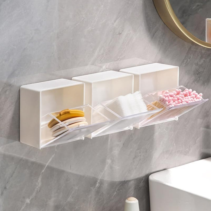 Alipis Wandorganisator Kosmetik Aufbewahrungsbox Mit Staubschutz 3 Fächer 3.35X3.35X1.77 Zoll Wandmo