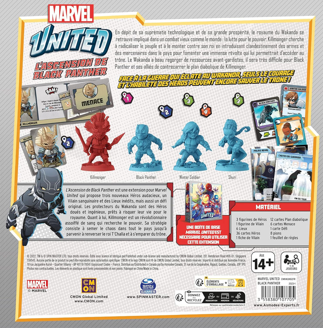 Asmodee Cmon Marvel United Expansion The Ascension of Black Panther - Brettspiele - Kartenspiele - K