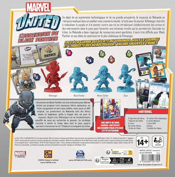 Asmodee Cmon Marvel United Expansion The Ascension of Black Panther - Brettspiele - Kartenspiele - K
