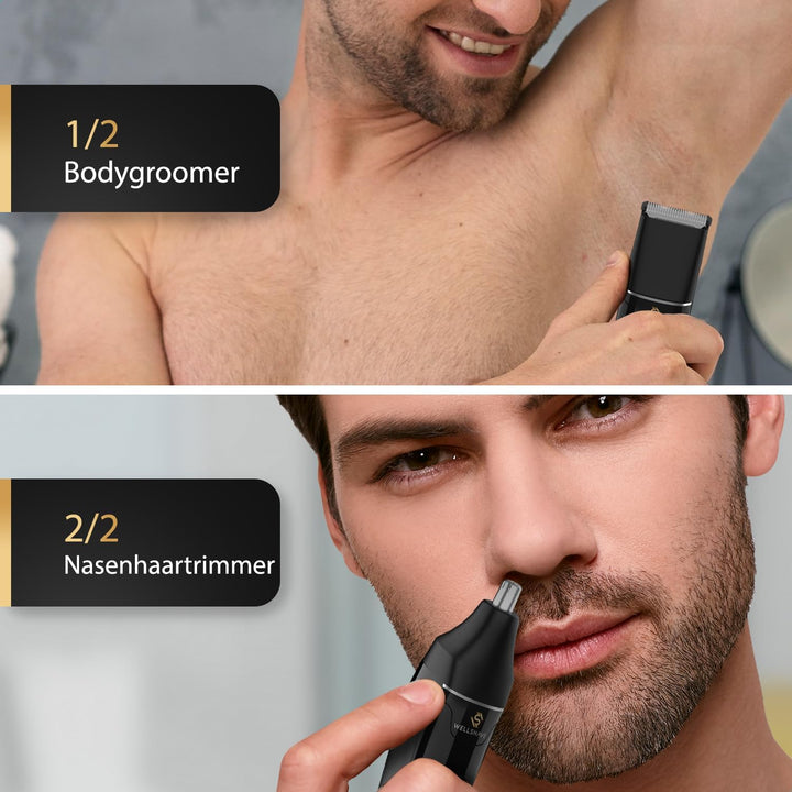 2-in-1 Körperrasierer Herren - Multi-Trimmer für Körper & Bart - Intimrasierer - Body Trimmer Männer
