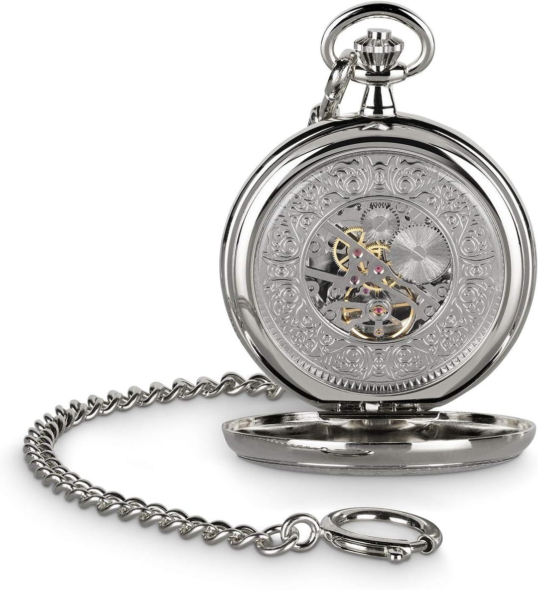 Hermann Jäckle Stilvolle Klassische Taschenuhr Bayreuth mit Handaufzug Skelettwerk Qualitätshandwerk