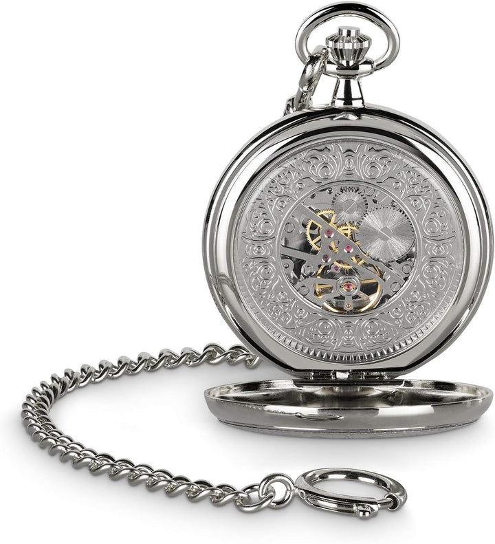 Hermann Jäckle Stilvolle Klassische Taschenuhr Bayreuth mit Handaufzug Skelettwerk Qualitätshandwerk