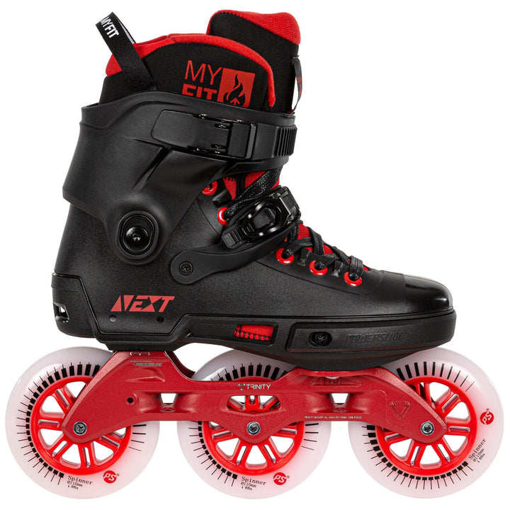 Powerslide Inline Skate Next Black Red 110, für Urban und Fitness, für Damen und Herren 36-37 EU EU,