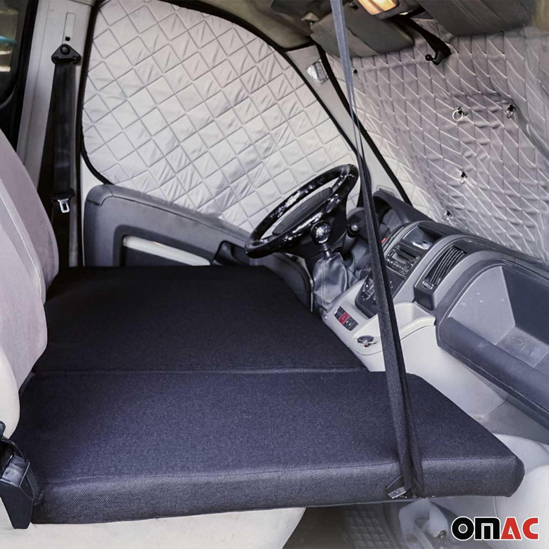 OMAC Fahrerhausbett Matratze Camper Bett Kompatibel mit Mercedes Vito W447 2014-2023 Schwarz | Auto