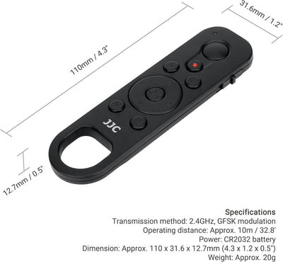 JJC ML-L7 Bluetooth Fernbedienung Kamera Kabellose Fernauslöser für Nikon Z5, Z30 Z6II, Z7II, Z FC Z