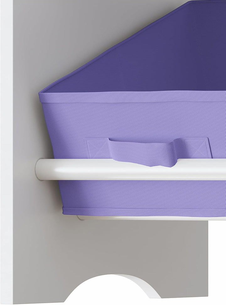 [en.casa] Kinderregal Boiro Kinderzimmerregal 60 x 62 x 30 cm stehend mit 9 Faltboxen Spielzeug Aufb
