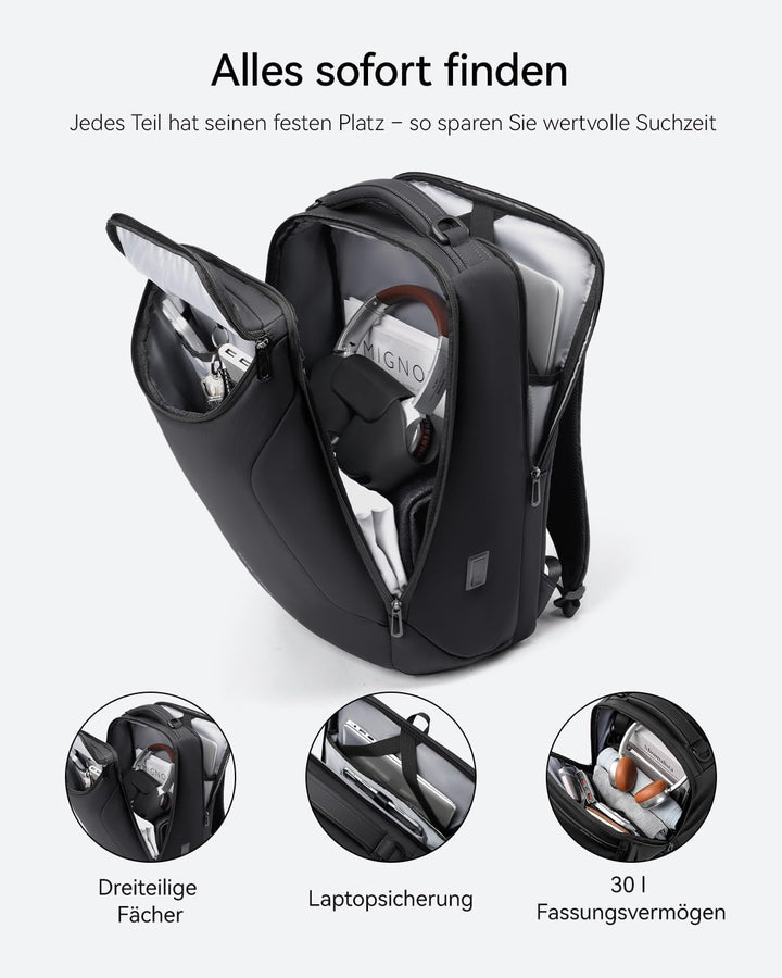 MARK RYDEN Grosse Kapazität Laptop Rucksack mit 17.3 Zoll/15.6 Zoll für Männer Multifunktionsrucksac