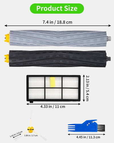 Jissta Ersatzteile Kompatibel mit iRobot Roomba 860 865 870 880 896 960 966 971 976 980 981 Staubsau
