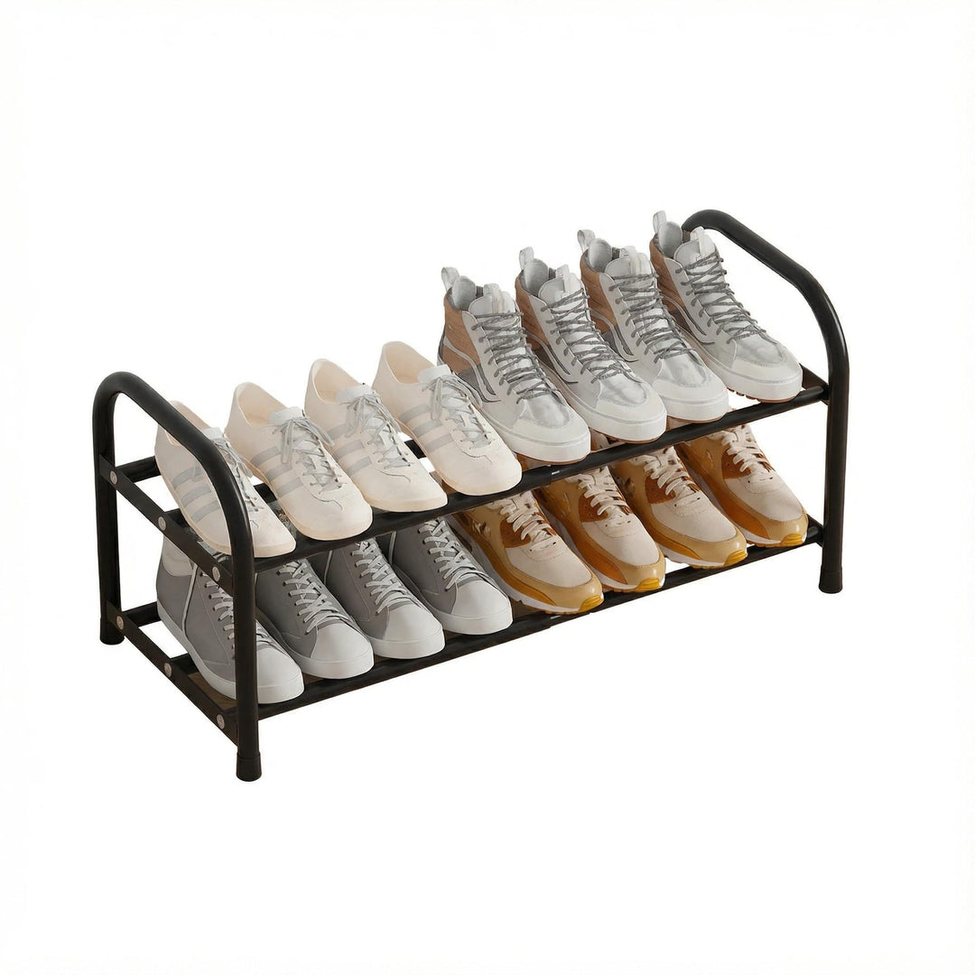 URMONA Erweiterbares Schuhregal, Platzsparend Schuhregal Klein, Adjustable &amp; Expandable 43 to 78 cm,