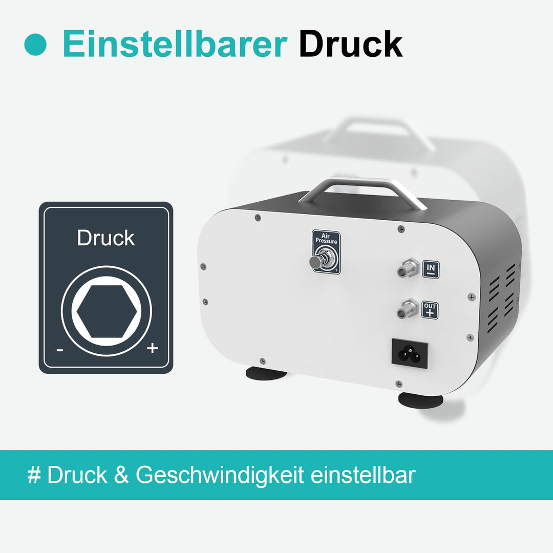 JOANLAB Ölfreie Labor-Vakuumpumpe 30L/min mit Druckregelung für Unter- & Überdruck, 0.085MPa Membran