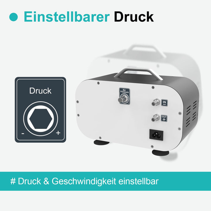 JOANLAB Ölfreie Labor-Vakuumpumpe 30L/min mit Druckregelung für Unter- & Überdruck, 0.085MPa Membran