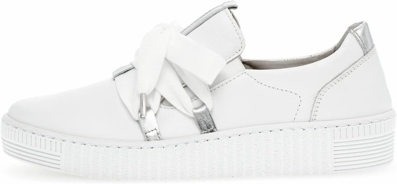 Gabor Damen Jollys Sneaker 35 EU Weiss Silber 21, 35 EU Weiss Silber 21