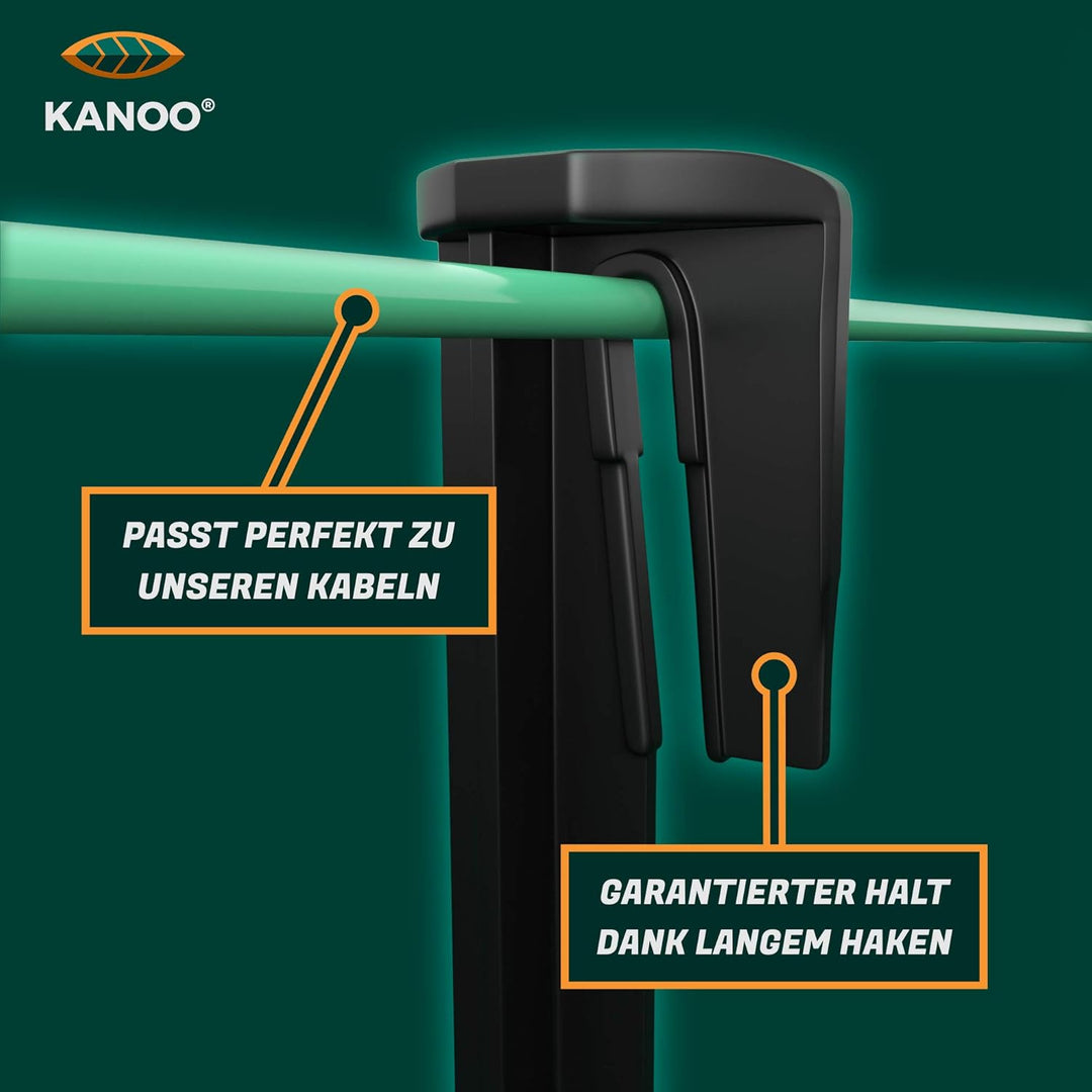 kanoo® Erdnägel für Mähroboter Begrenzungskabel – Erdhaken für sicheres Fixieren von Begrenzungsdrah