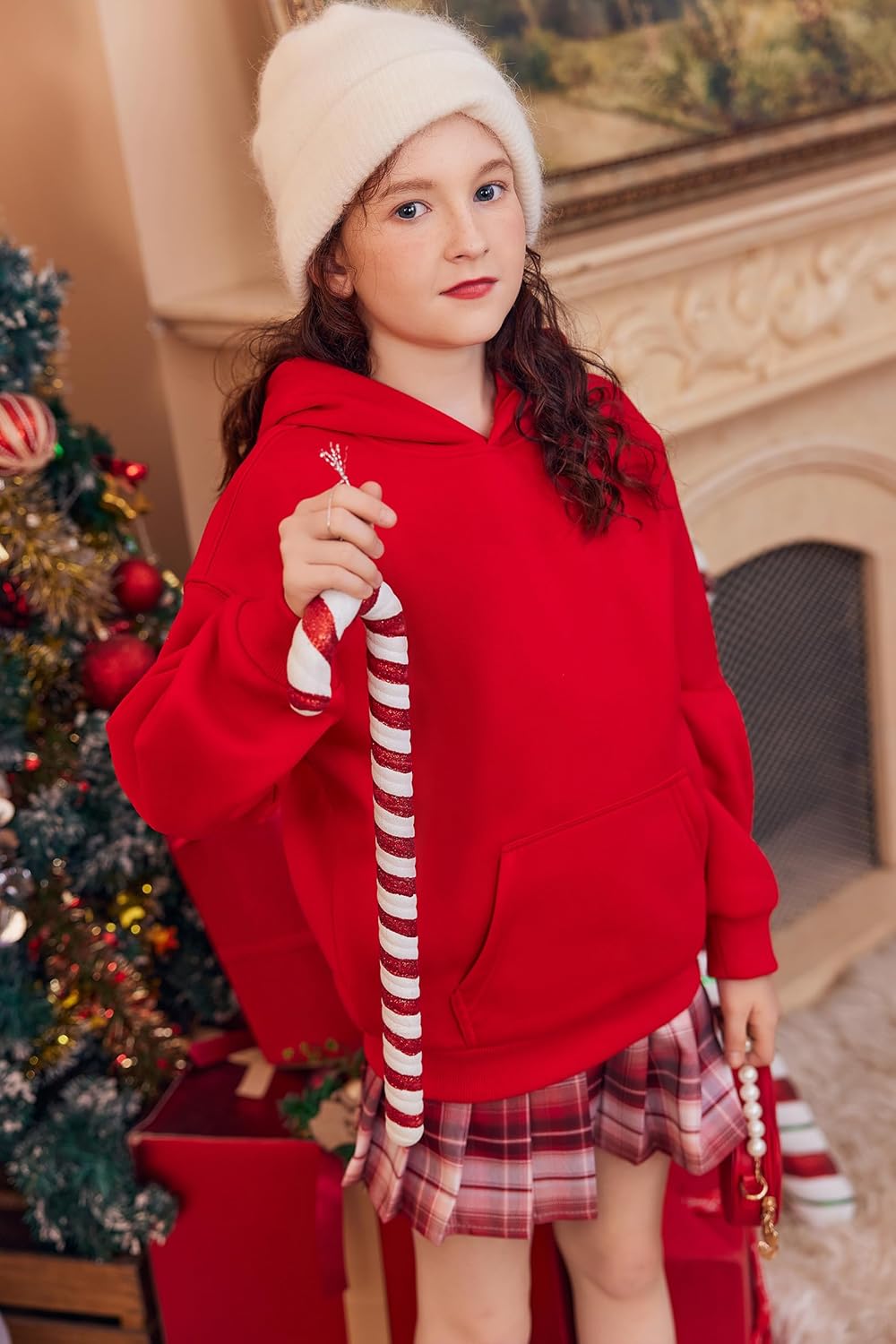 Arshiner Mädchen Kapuzenpullover Warm Fleece Kinder Hoodie Winter Pullover mit Tasche Sweatshirt für