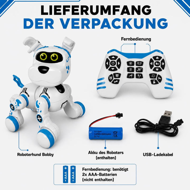 Xtrem Bots - Bobby | Roboter Hund | Roboter Hund Kinder | Roboterhund | Interaktiver Hund | Spielzeu