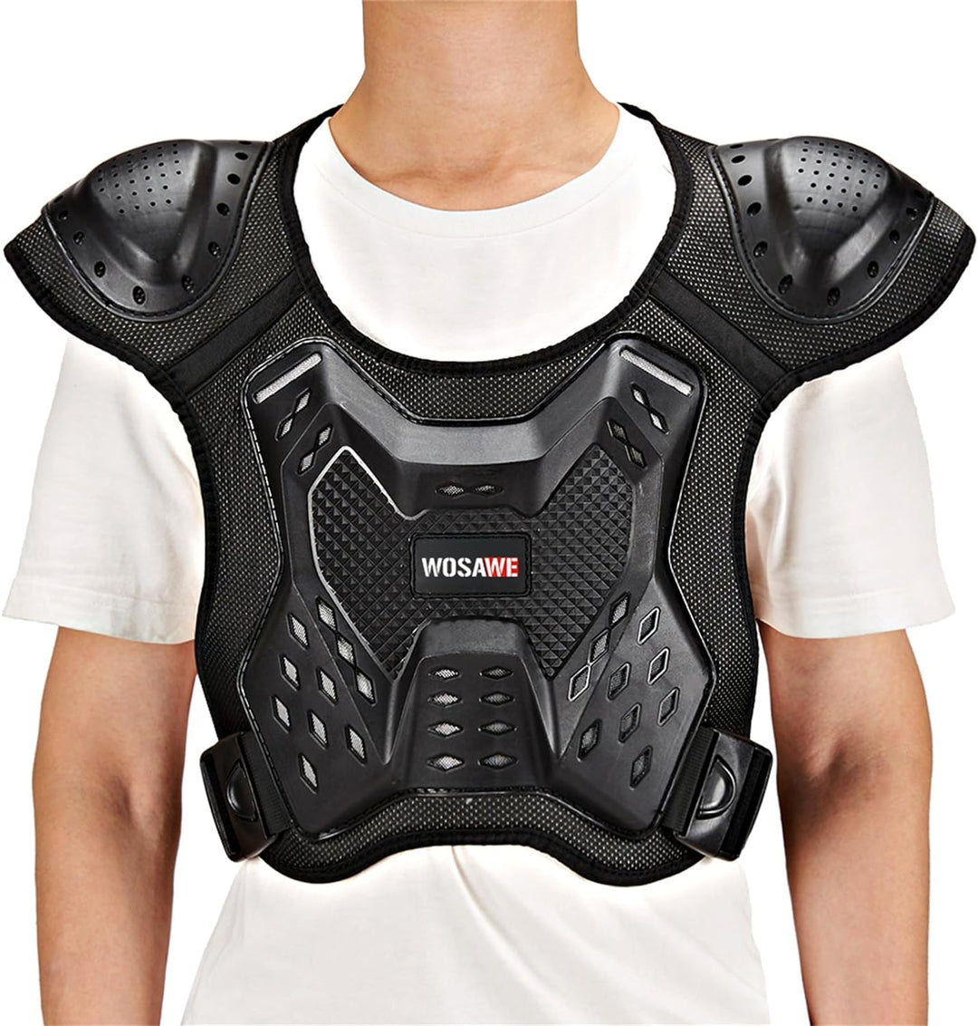 WOSAWE Motorrad Schutz Jacke für Erwachsene, Brustpanzer Racing Guard Rückenprotektoren Schutzausrüs