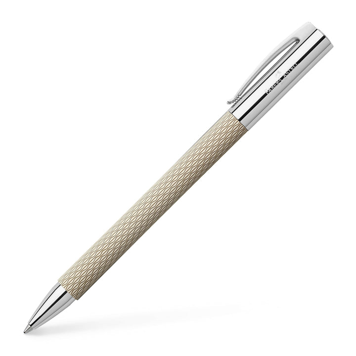 Faber-Castell 149616 - Dreh-Kugelschreiber, AMBITION OpArt, "White Sand" White Sand Kugelschreiber,